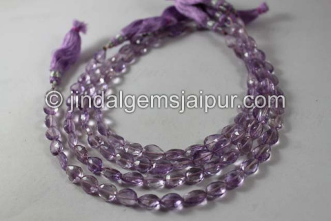 Pink Amethyst Faceted Pear Shape Beads